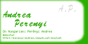 andrea perenyi business card